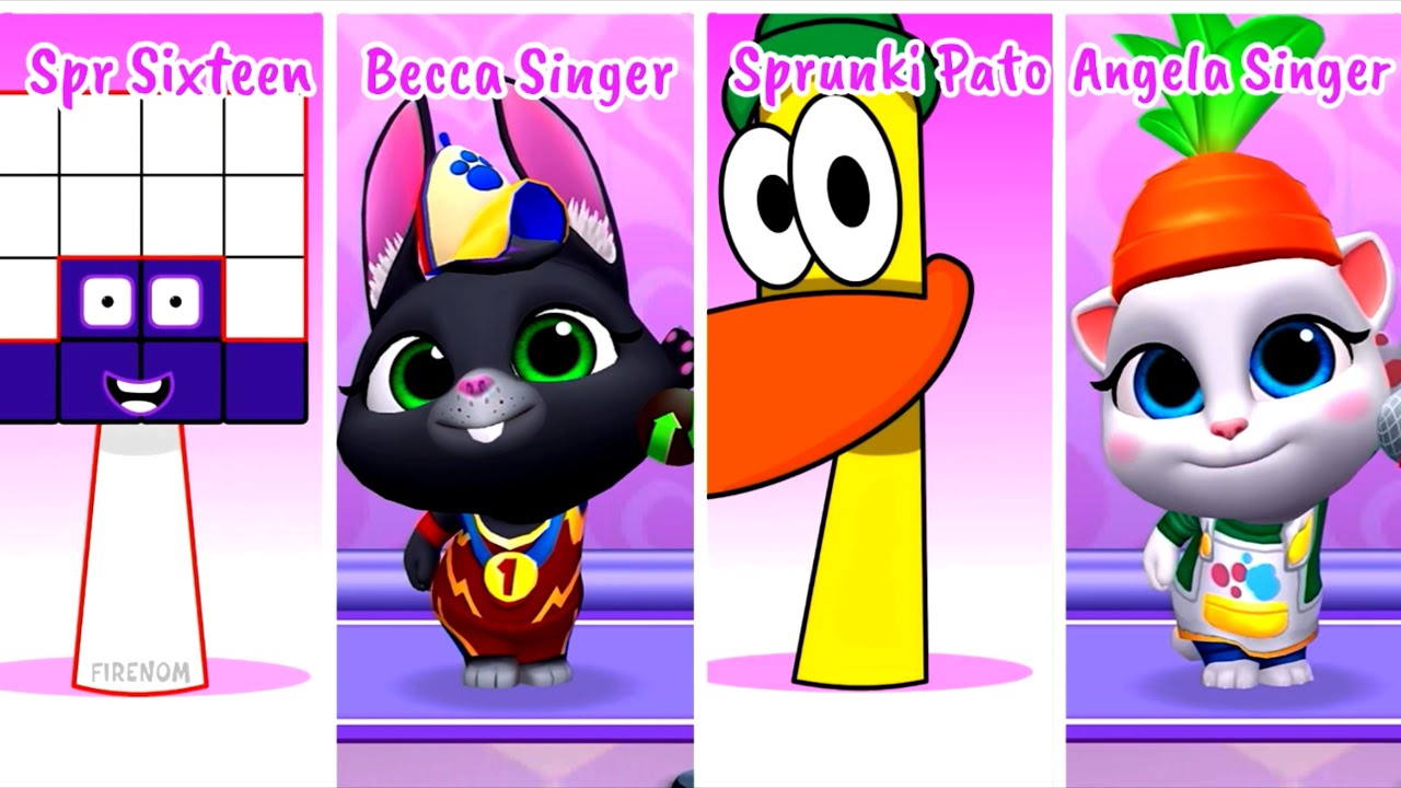 Who Will Prevail: Sprunki Sixteen Sprunki Pato Pocoyo Vs Becca Angela Singer? 🧐 | 😮 Mega Battle #555