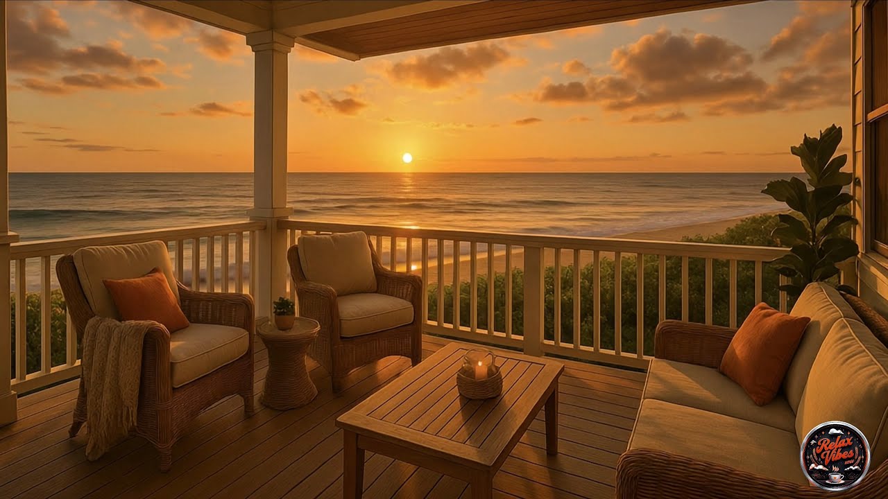 Peaceful Ocean Sunset Relaxation | Study, Work, Sleep, Meditation Music 🌊🌅