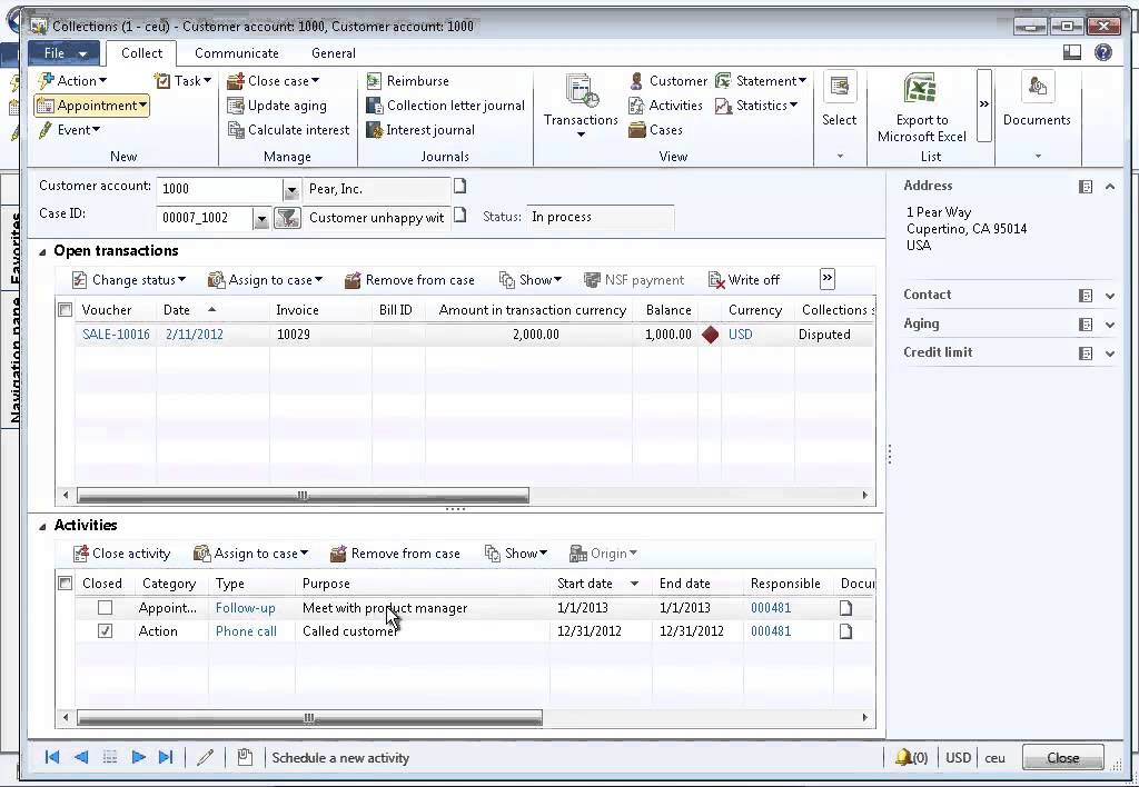 Dynamics AX 2012 - Collections