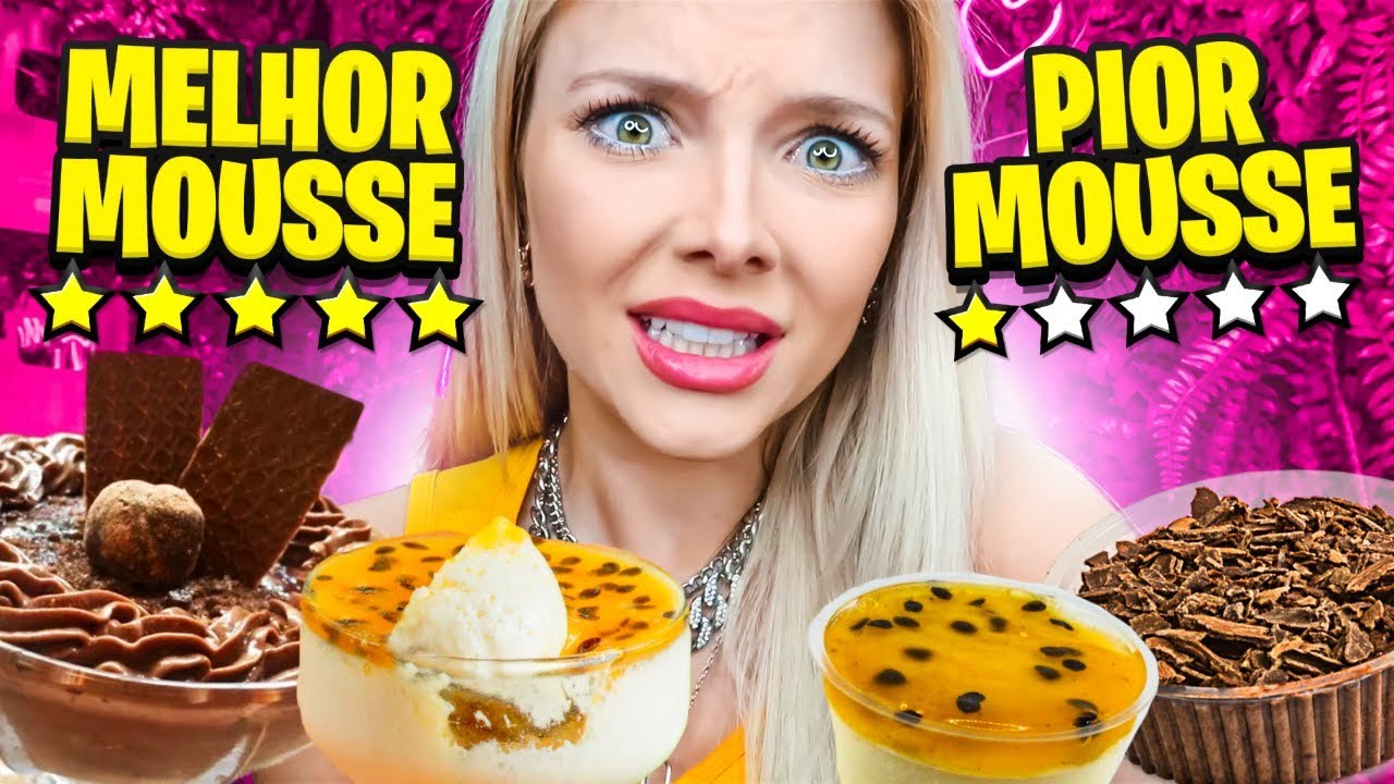 COMPAREI OS MOUSSES DE PIOR E MELHOR AVALIAÇÃO DO APLICATIVO!!