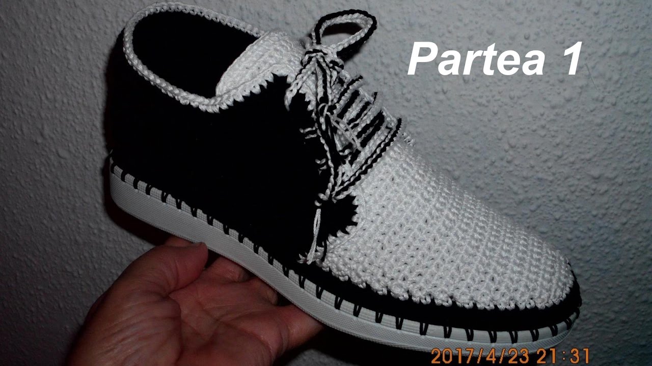 Pantofi crosetati de barbati - Partea I