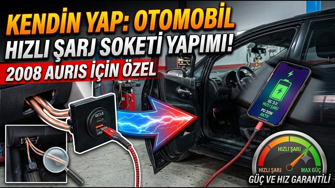 Otomobil Hızlı Şarj Soketi Yapımı / Kendin Yap #reklam
