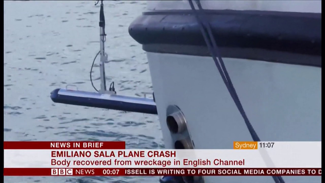 Emiliano Sala plane crash - body removed (English Channel) - BBC News - 7th February 2019