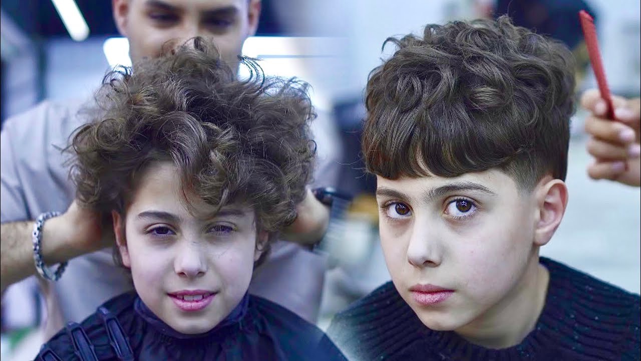 🟥تعليم قصة شعر الاطفال👦بالمقص✂️والمشط ستايل (تيپر فيد كراپ) خطوة بخطوة للمبتدئين