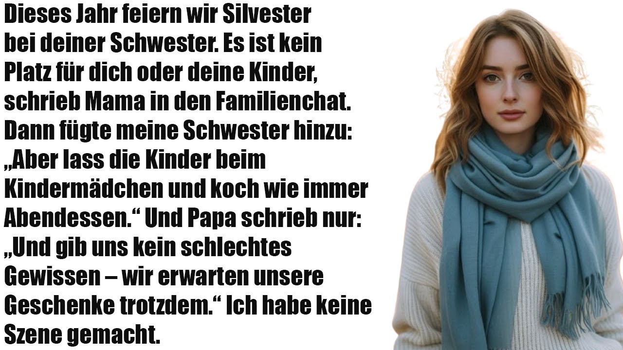 „Zu Neujahr bei deiner Schwester – Für dich und deine Kinder ist kein Platz“