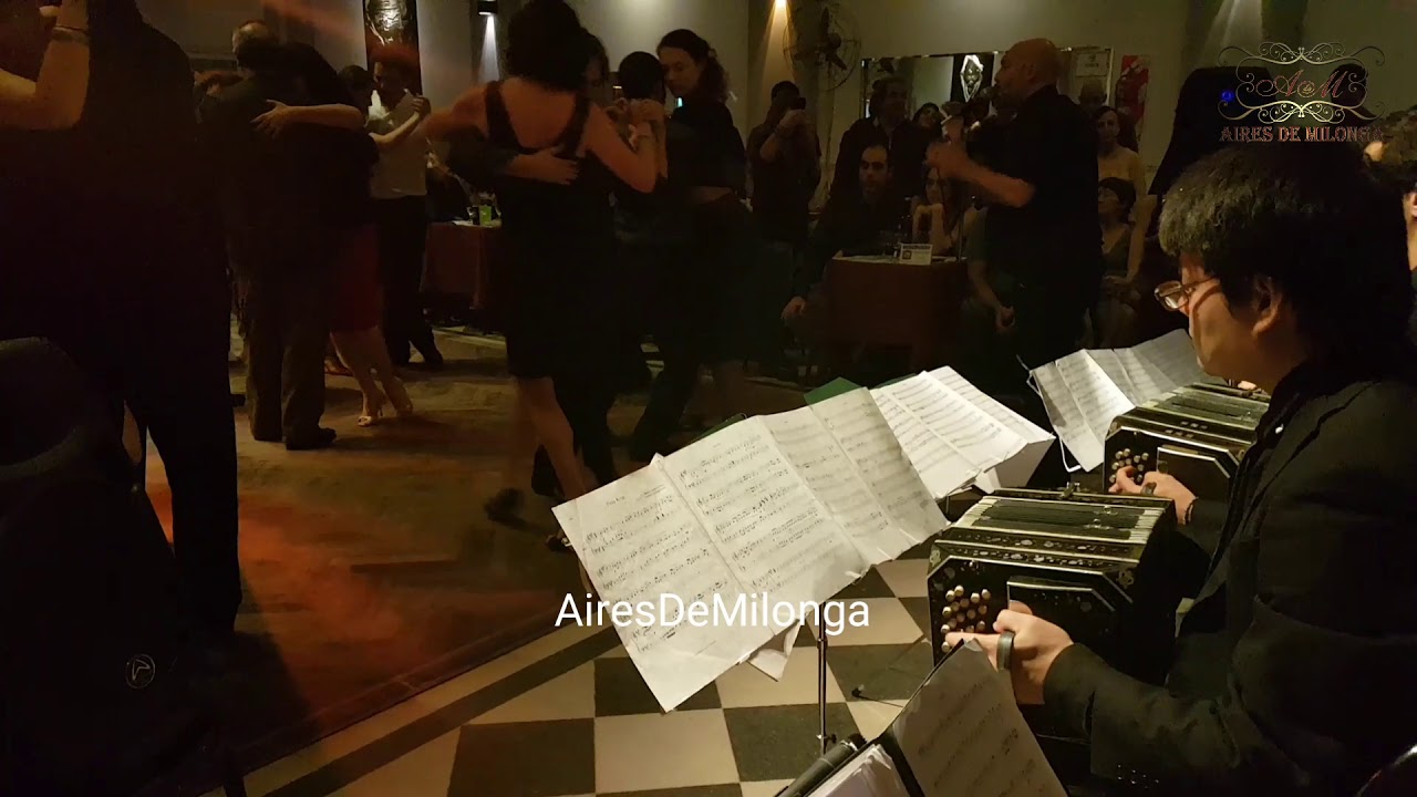 Tango orchestra playing for dancers at Salon Canning