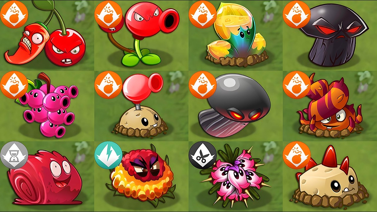 All BOOM Plants Power-Up! vs PvZ 2 All Final Boss - PvZ 2 Mod Final Boss