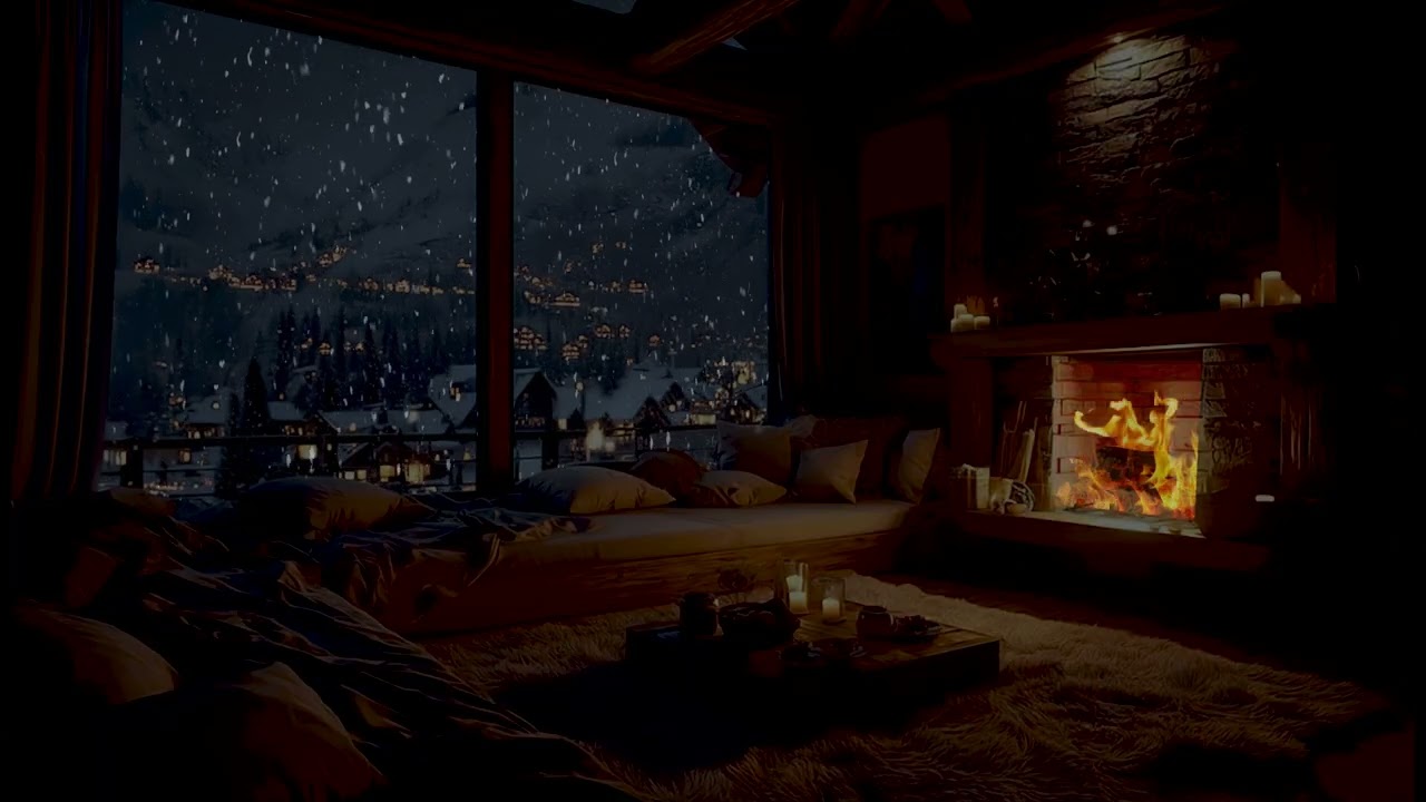 Endless Blizzard Across the Ancient Bridge | Frozen River, Ice Cracking, Cold Winter Storm Ambience