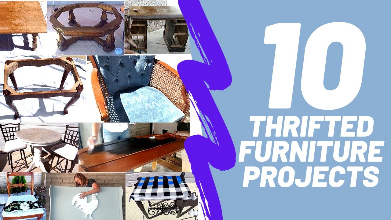 10 Thrifted and Trash To Treasure Furniture Makeovers