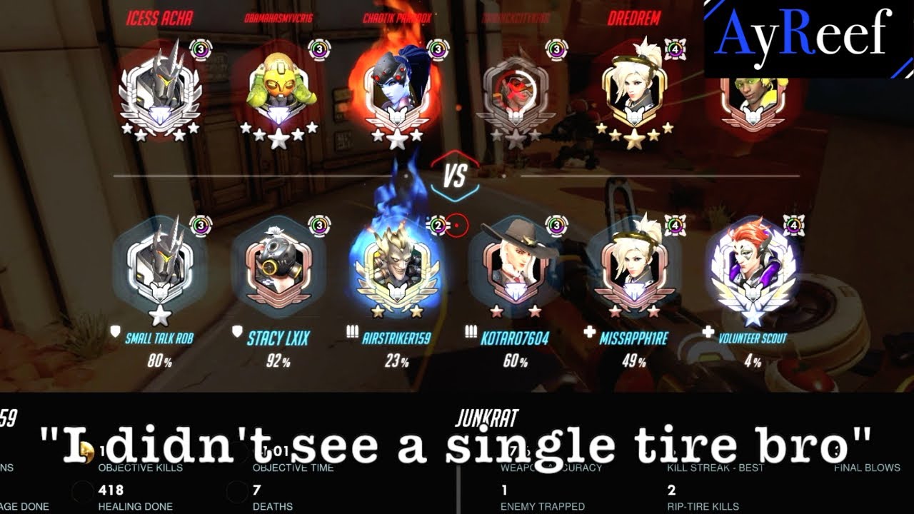 Teammate SALTY that I picked Junkrat! (Overwatch Competitive)