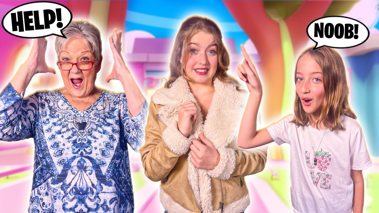 MY GRANDMA PLAYS ROBLOX **funny reaction** 🙃
