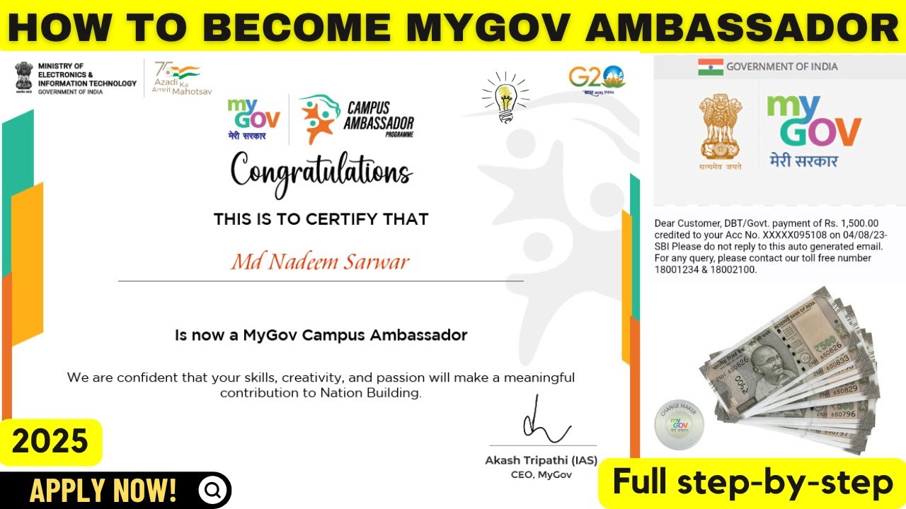 How to Become a MyGov Campus Ambassador 2025  Perks, Tasks & Full Process Explained!