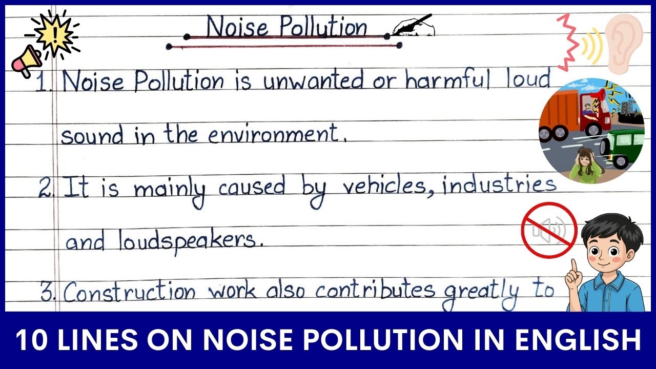 10 simple lines on Noise Pollution in English | Write 10 Lines Essay in English on Noise Pollution