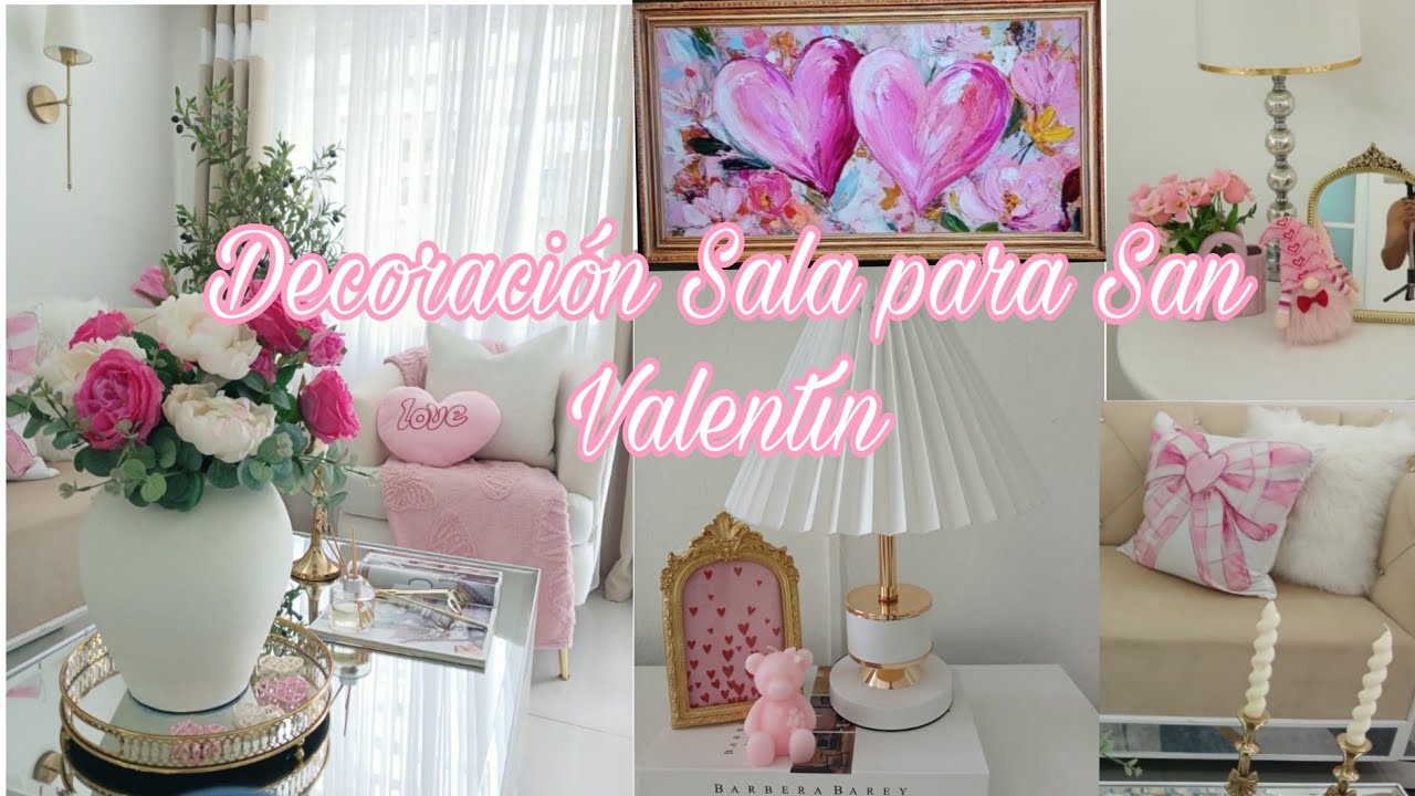 Decoración SALA PEQUEÑA para San Valentin 2026/ IDEAS para Salas Pequeñas #sanvalentin #decoracion 