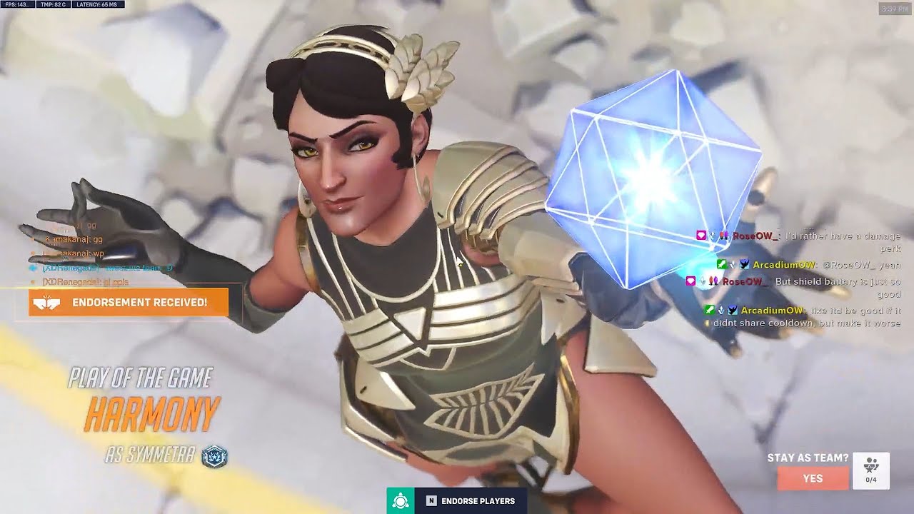 POTG! 200 IQ SYMMETRA HARMONY SYMMETRA OVERWATCH SEASON 20 GAMEPLAY