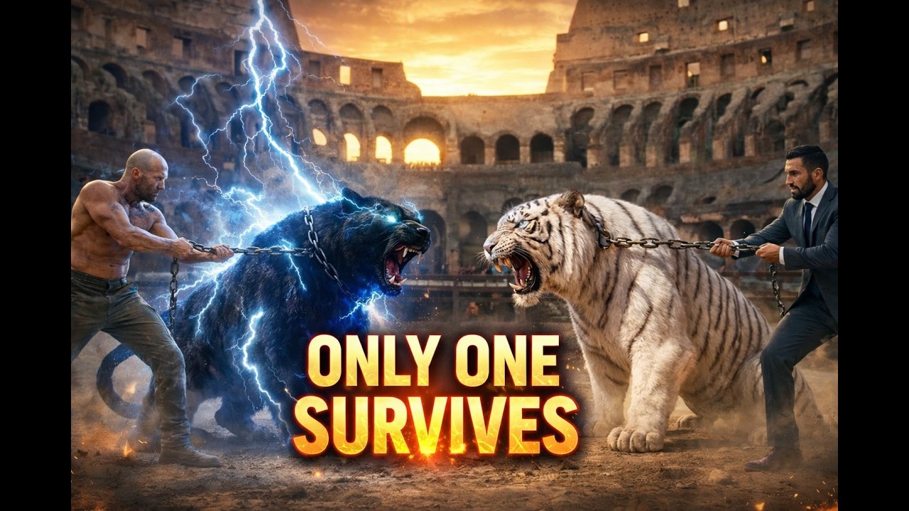 🐅⚔️🐆Ultimate Predator: White Tiger vs. Black Panther|4k