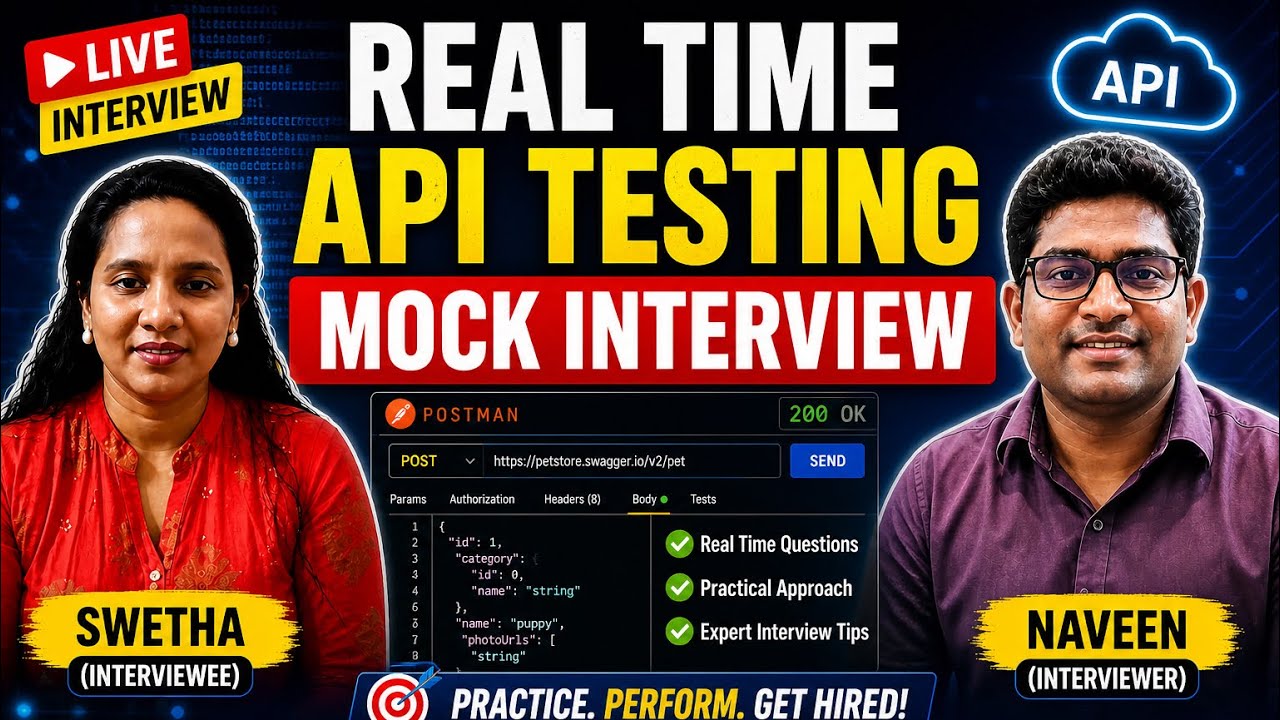 Real time API Mock Interview 2023 | 3- 4 Years Experience| How to solve API Issues | Video 110 #api