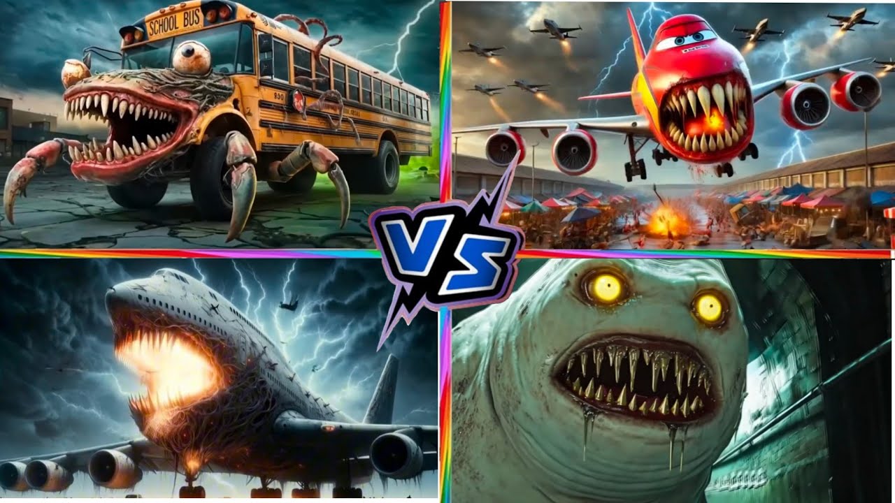 School Bus Monster VS McQueen VS INFECTED SKY VS Head Eater  Tiles Hop EDM Rush🎺
