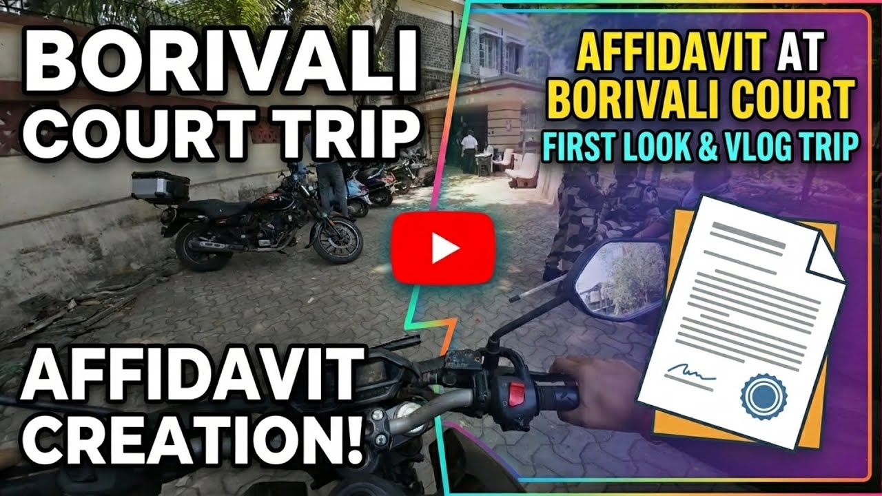 Riding To Borivali Court For Affidavit Work! | Borivali Station Route POV
