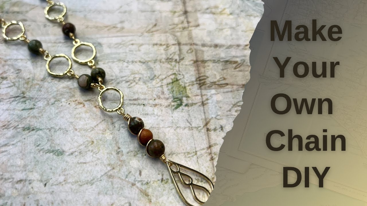 DIY Elegant Chain Necklace | Link Connectors, Beads & Wire-Wrapped Loops