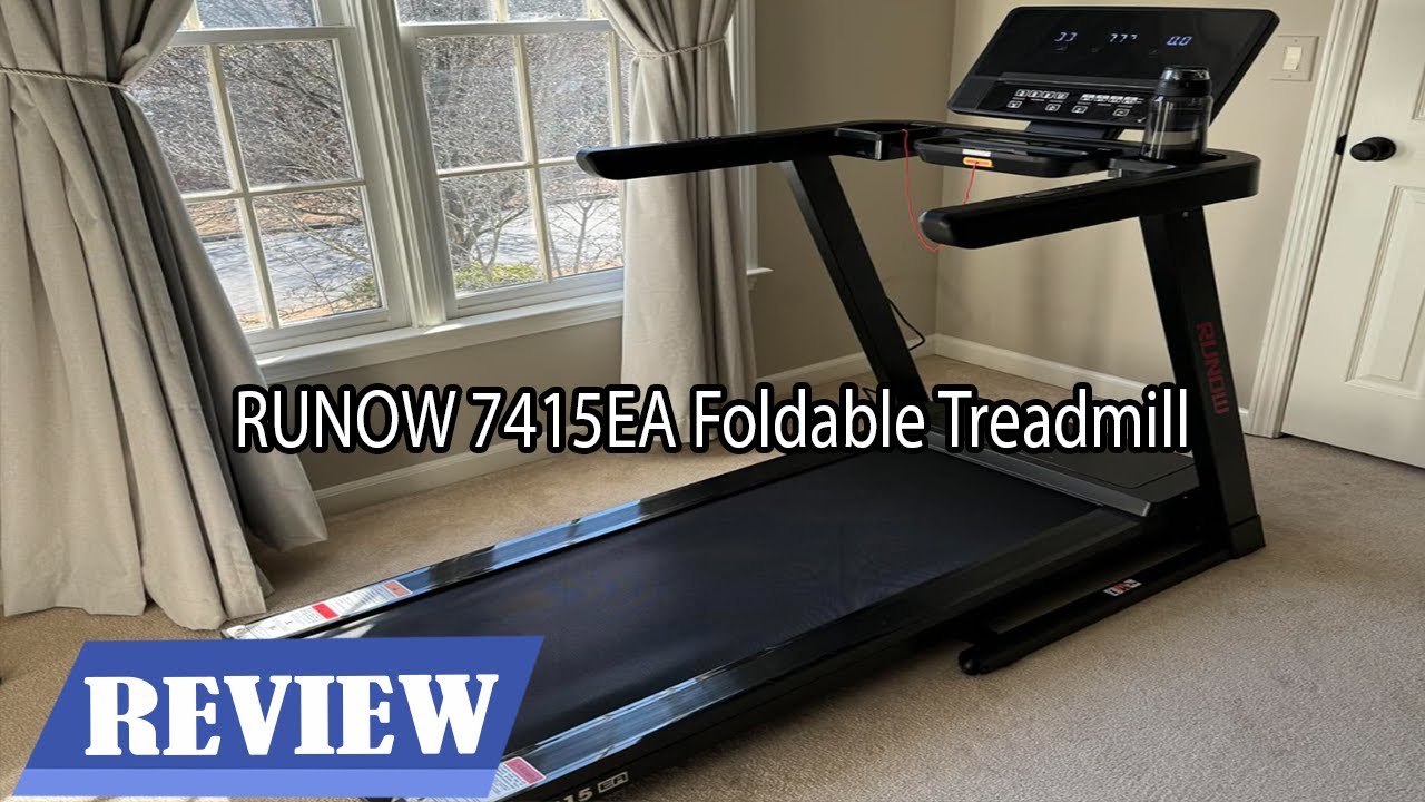 RUNOW 7415EA Foldable Treadmill Review - My Fav Features! Total Overview!