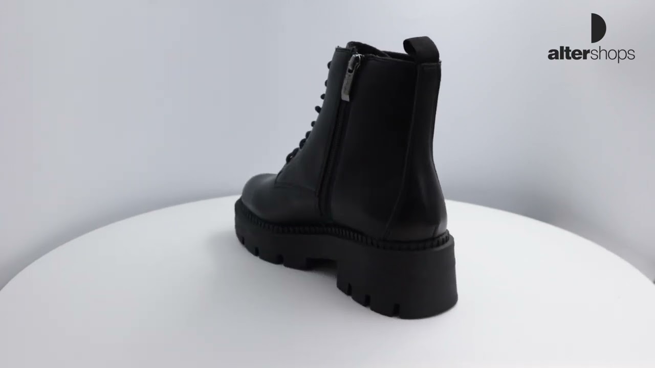 Tamaris RUGGED LACE BOOTS &Mu;&alpha;ύ&rho;&omicron; 1-25286-41 FW26