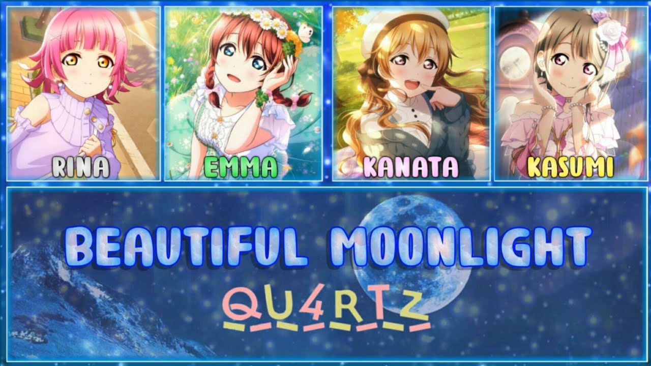 Beautiful Moonlight - QU4RTZ [FULL ENG/ROM LYRICS + COLOR CODED]