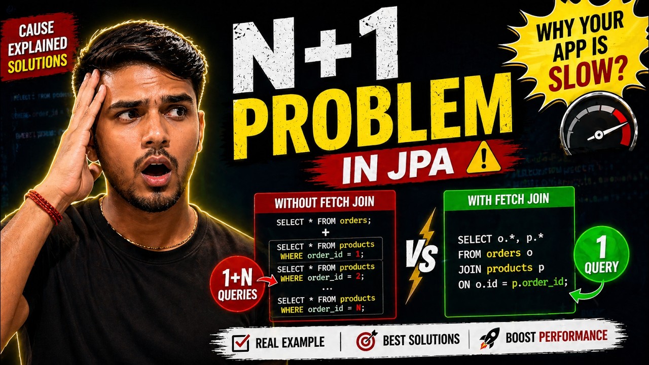 N+1 Problem in JPA Explained 🔥 Why Your Spring Boot App is Slow (Fix Included)