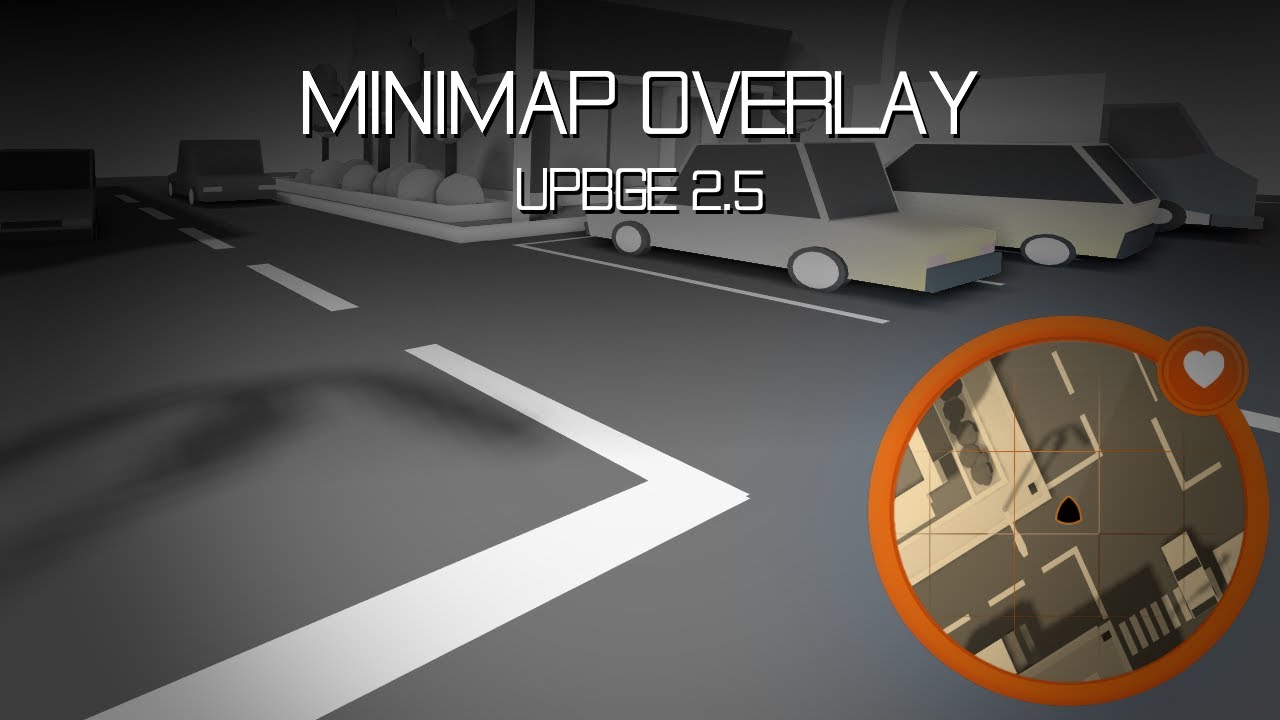 Basic overlay minimap Upbge 2.5 tutorial (.blend download)