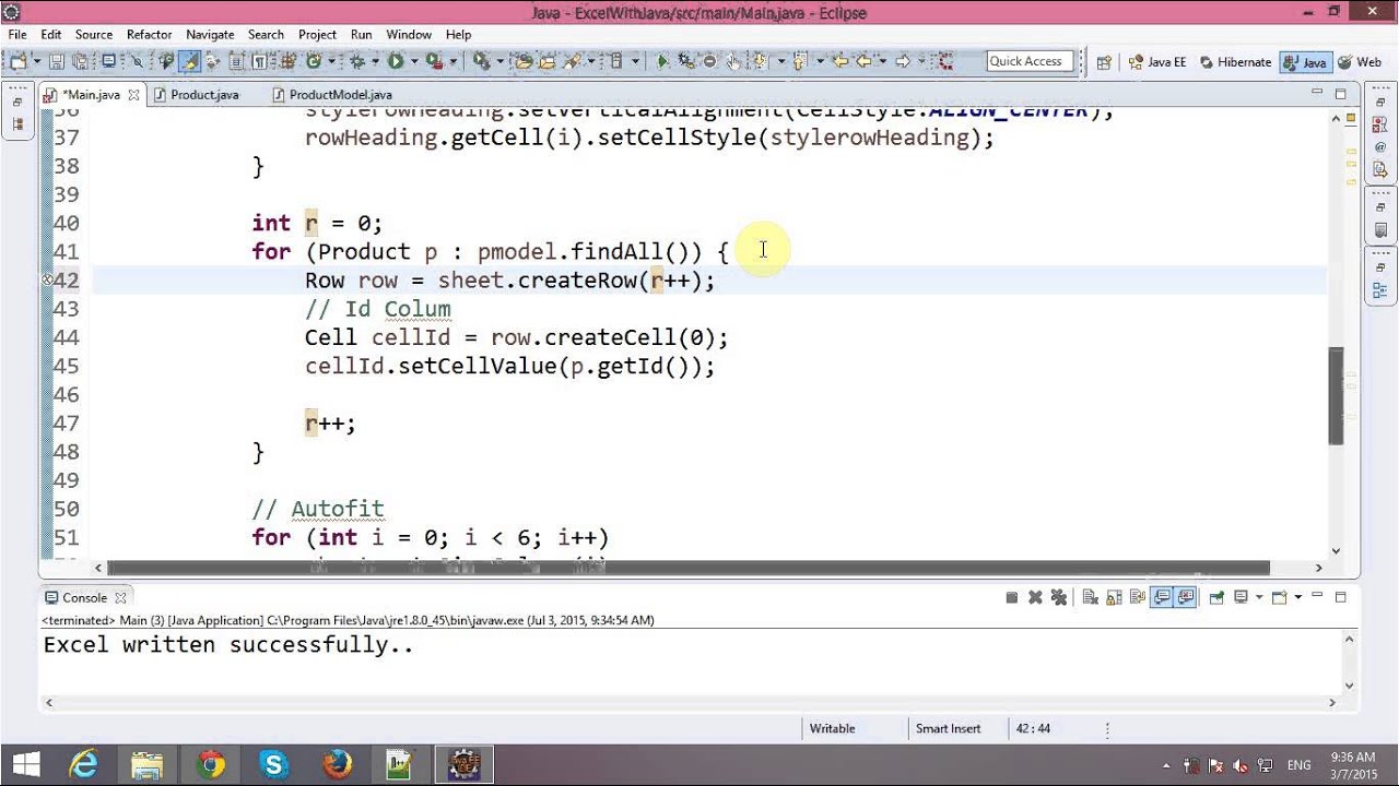 Write Excel File in Java with Apache POI