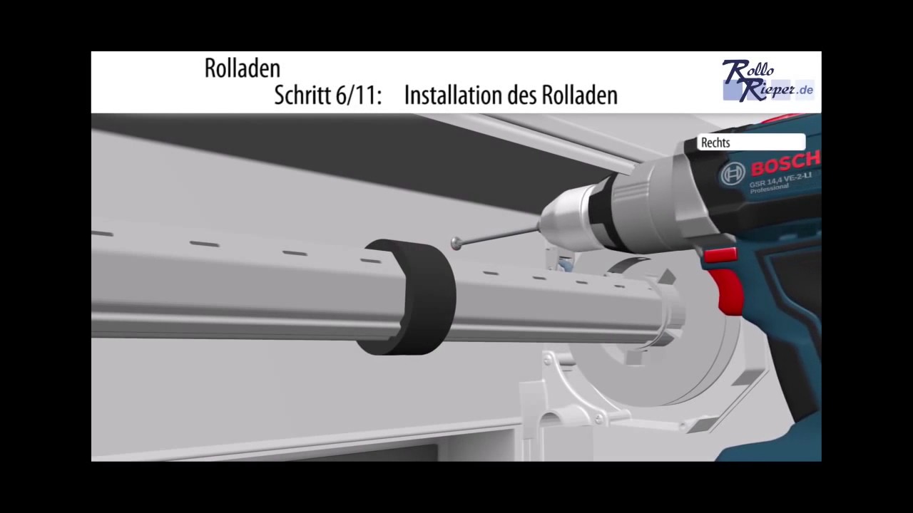 Montageanleitung eines Rollladen - Rollladenmontage vor der Fensternische