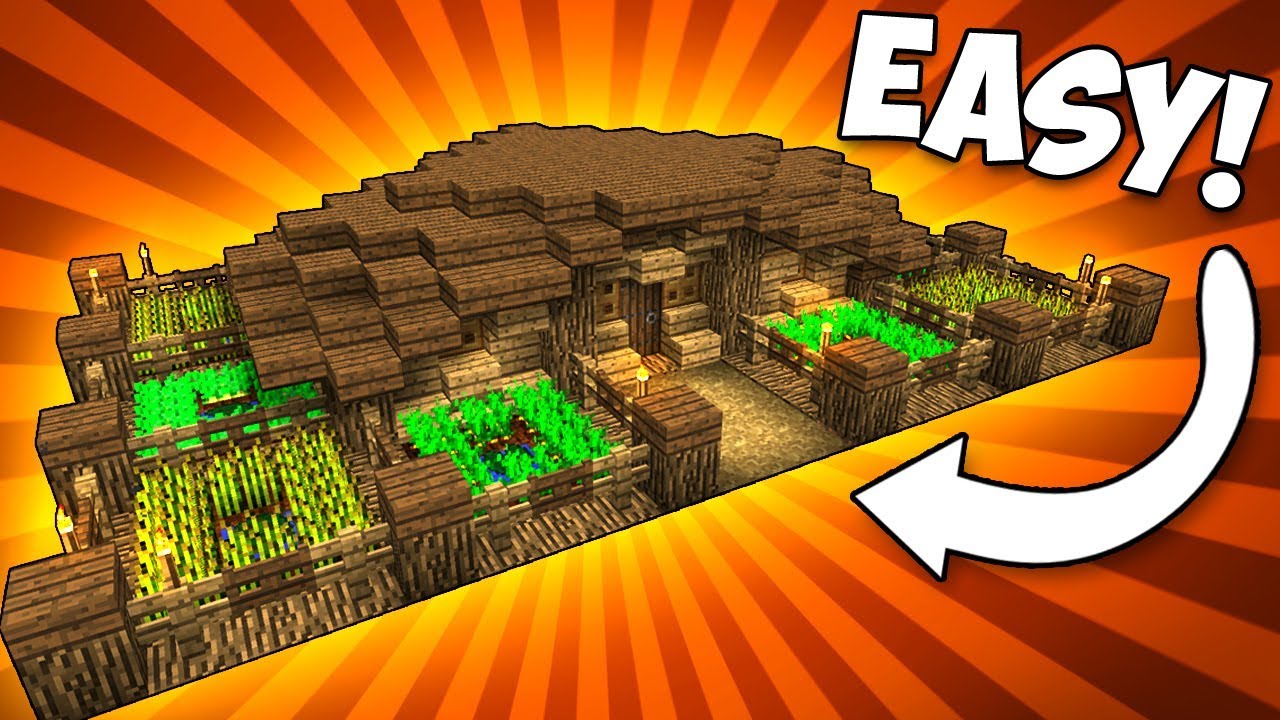 Simple & Compact FARM HOUSE! - Minecraft Tutorial