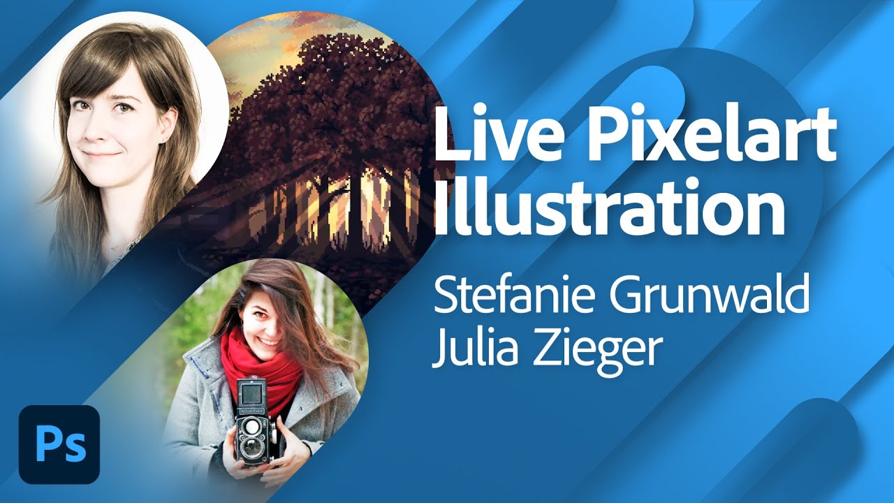 Live Pixelart-Illustration in Photoshop mit Stefanie Grunwald | Adobe Live