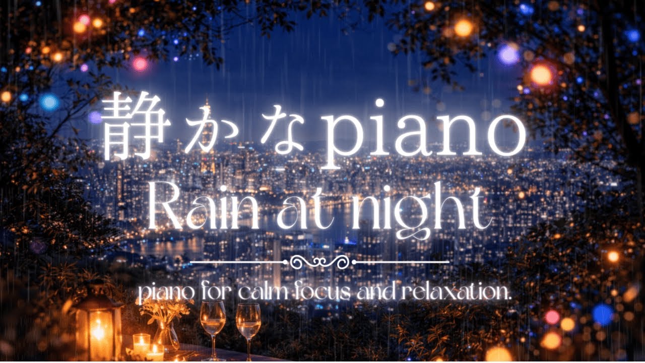 夜雨と星に包まれる静かな時間｜Quiet Solo Piano｜睡眠・作業・リラックス