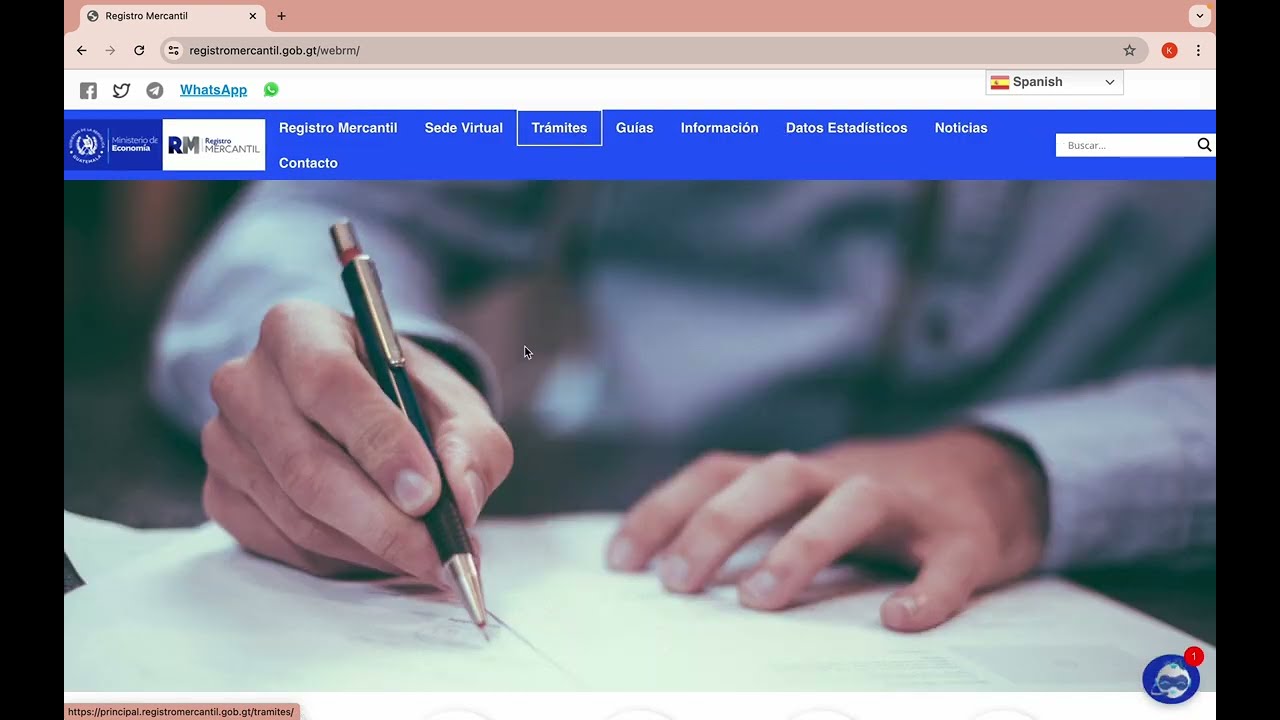 Como llenar un formulario del registro mercantil