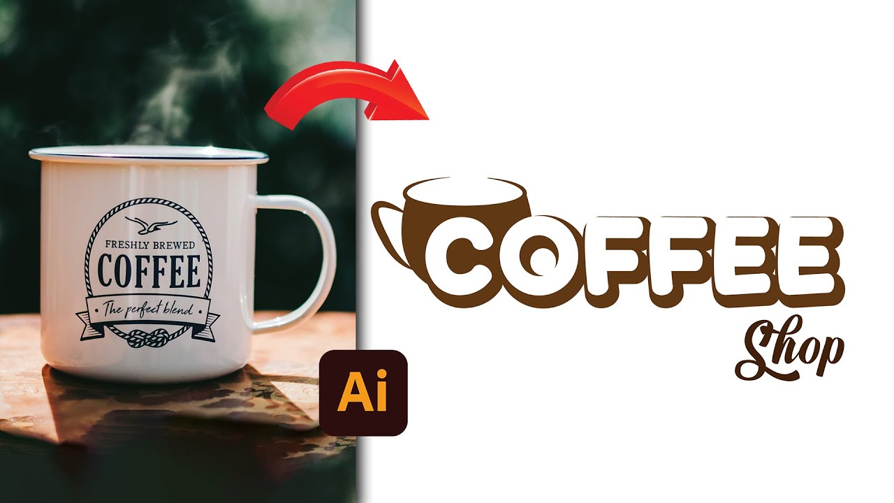 Coffee Logo Design | Coffee Logo Design in Illustrator | Jammu Graphics
