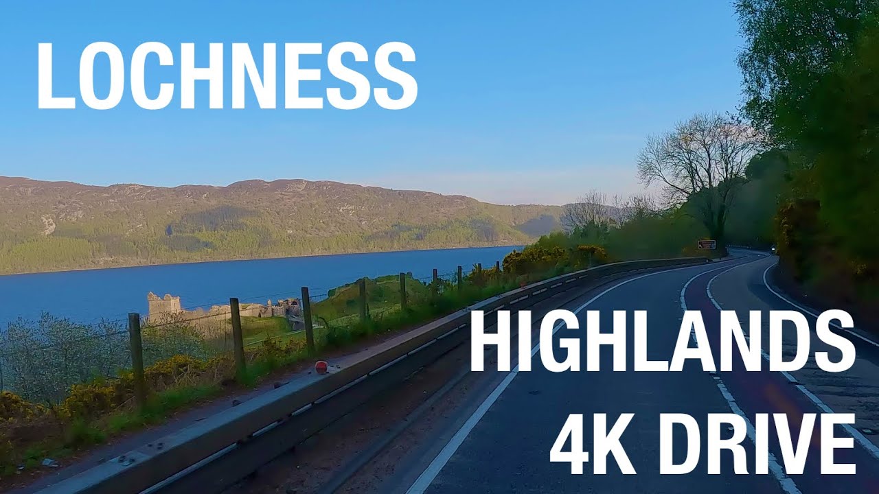 Loch Ness 4K Drive | Evening drive, as sun was setting | Inverness, Highlands