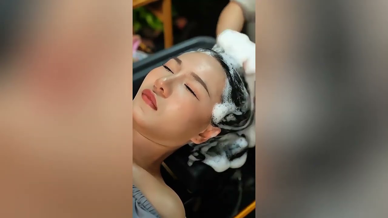 POV:Deep Scratching And Washing Your Hair 🤯While You Relax  #HairASMR#OddlySatisfying#Sleep#Tingles