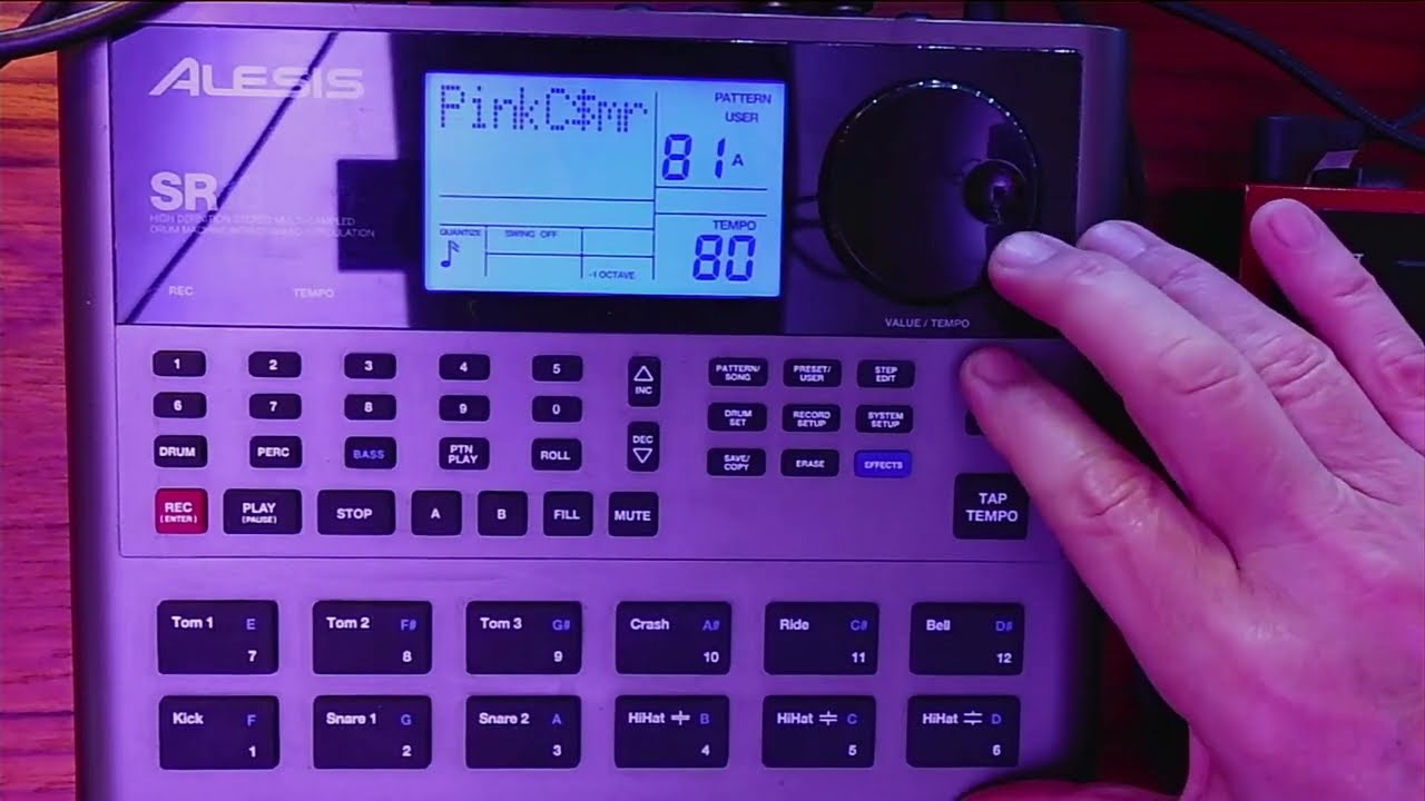 Alesis SR-18 Programming Tutorial lesson Prince Pink Cashmere