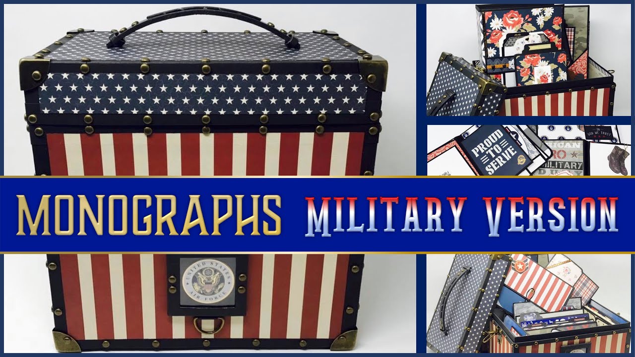 Project Showcase: Monographs & Vintage Style Train Case  - Military Version
