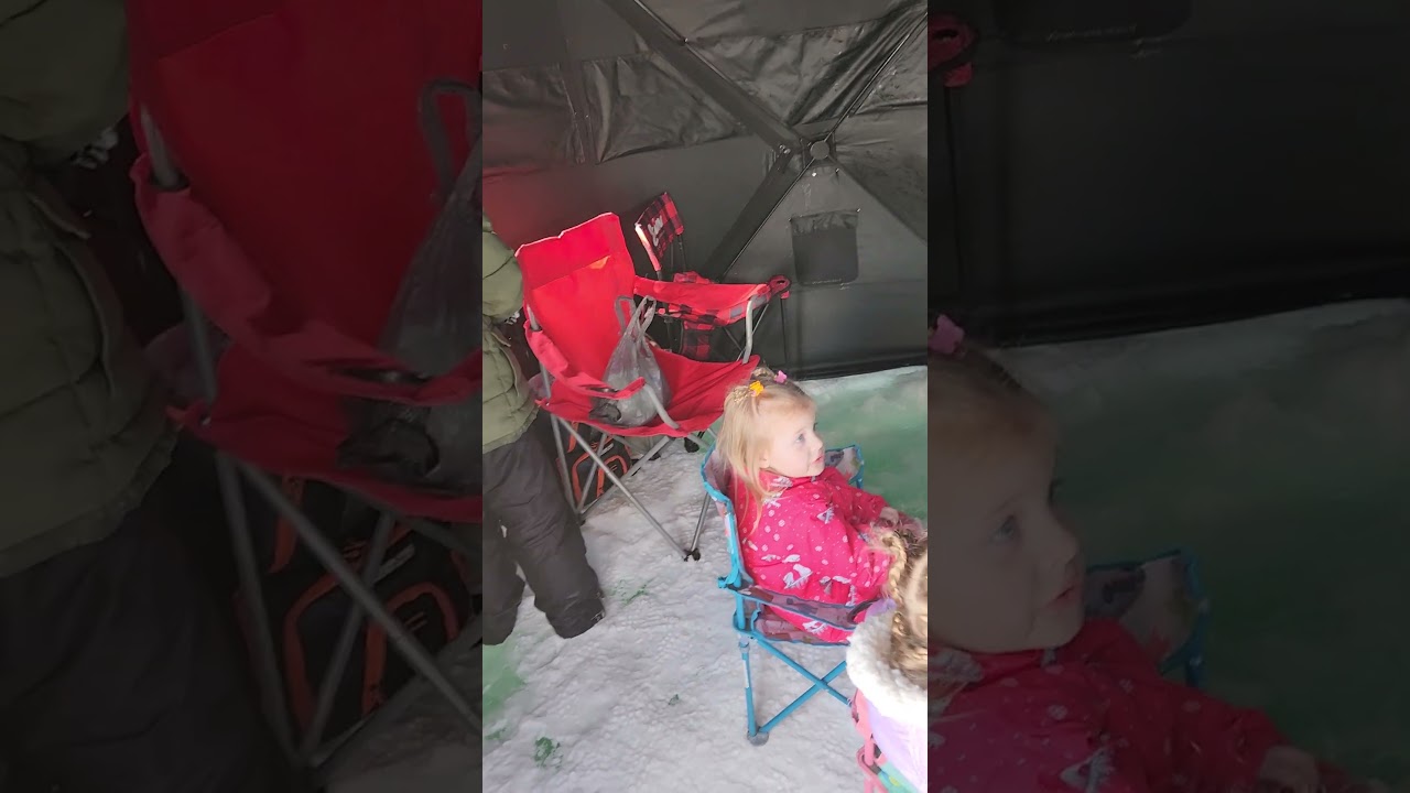 Ice fishing setup starvation UT 
