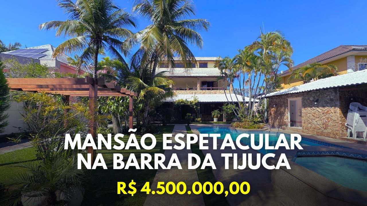 MANSÃO ESPETACULAR EM CONDOMÍNIO COM LAZER! Imóvel à venda na Barra da Tijuca - RJ | Royal4House