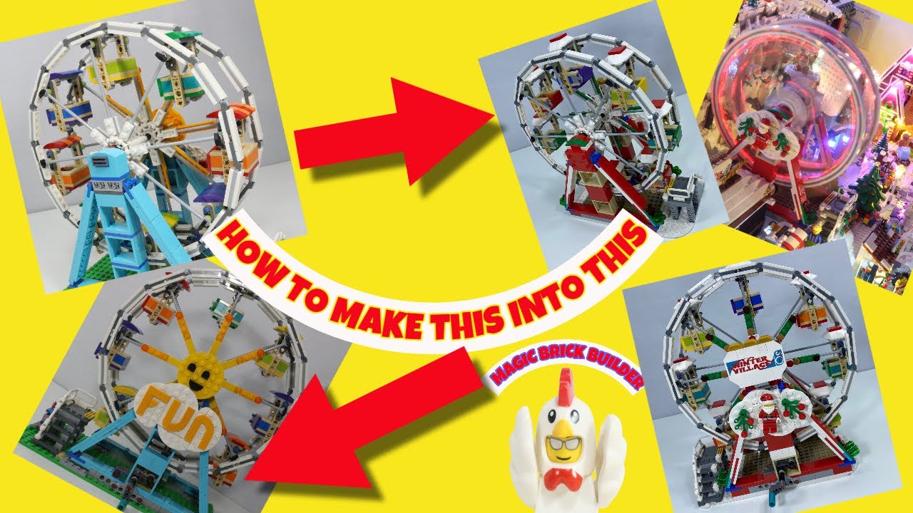 HOW TO CONVERT LEGO FERRIS WHEEL 31119 TO A WINTER VILLAGE VERSION