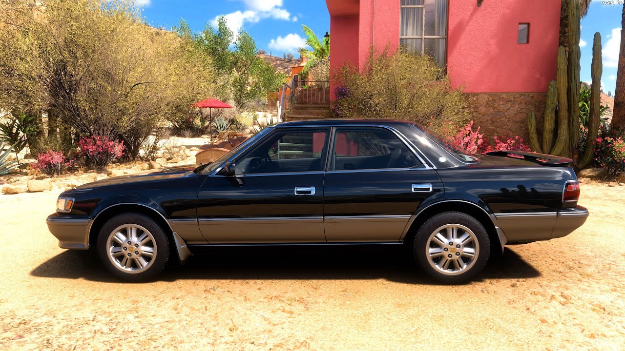 Forza Horizon 5 . Toyota Chaser GT Twin Turbo 1991 . Car Show Speed Jump Crash Test Drive .