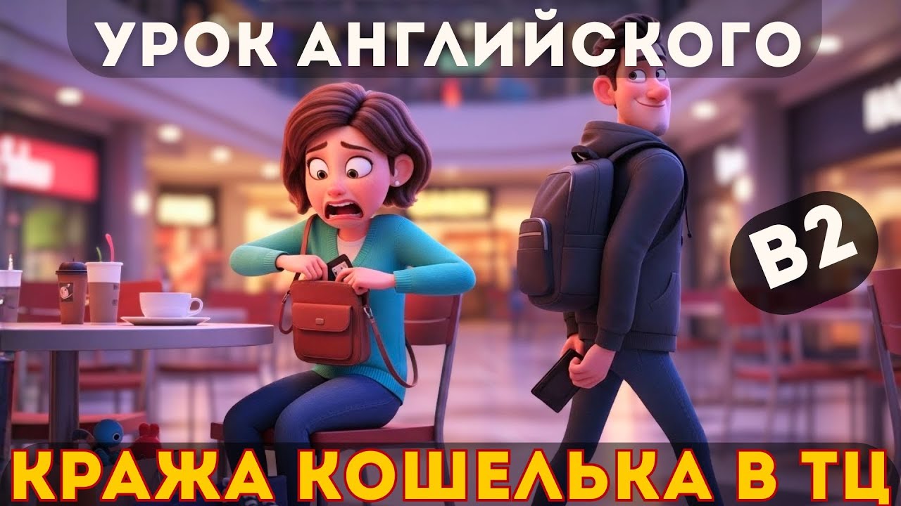 Английский на слух B2: кража кошелька в торговом центре