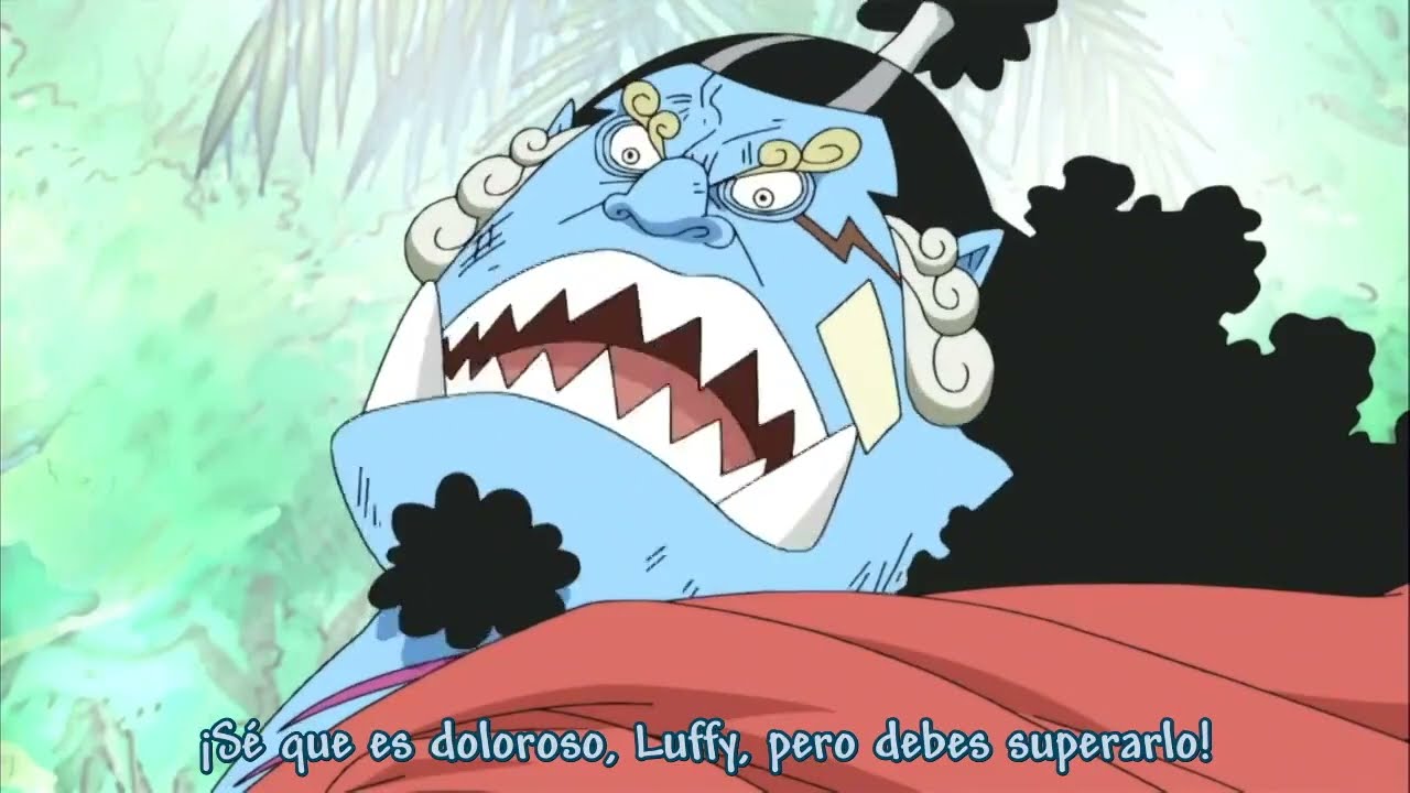 jimbe ayuda a luffy a superar la muerte de Ace