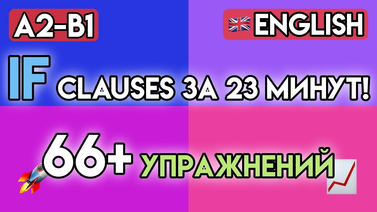 УСЛОВНЫЕ ПРЕДЛОЖЕНИЯ в Английском (0, 1, 2 тип) | 65+ Упражнений на IF-CLAUSES | Грамматика A2-B1