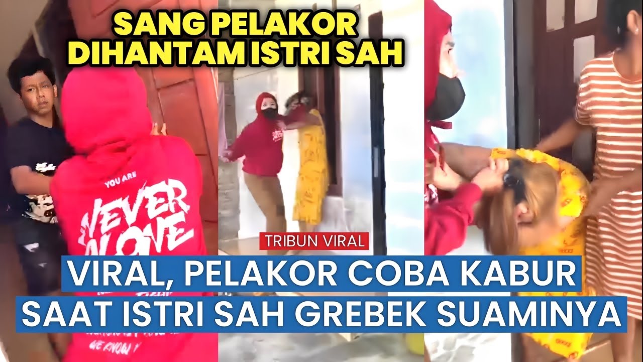 Heboh! Detik-detik “Petak Umpet” Istri Sah Kejar Terduga Pelakor di Sei Mencirim