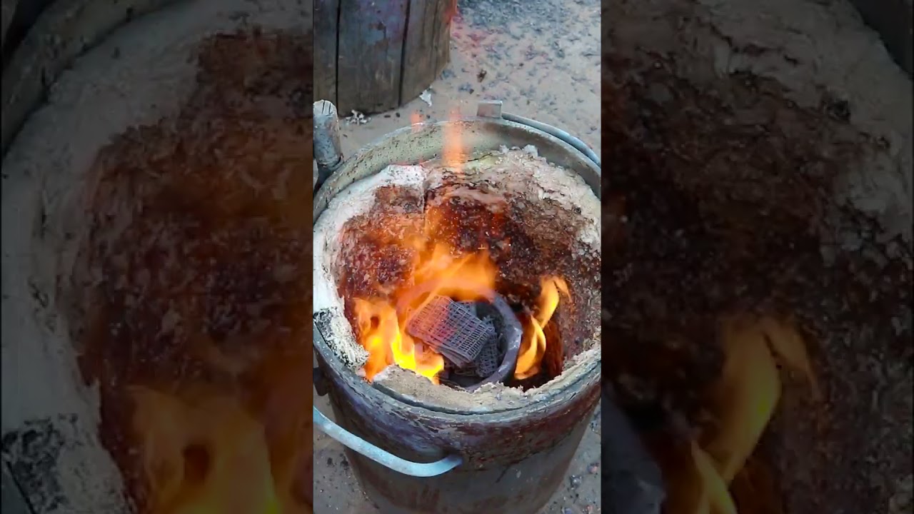 Melting a car battery - Received 10 kg of lead - Casting big lead cube