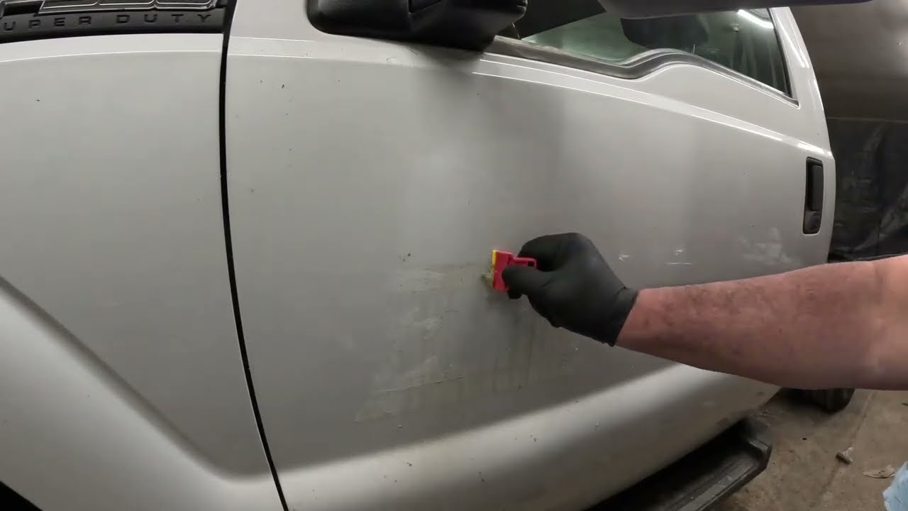 Removing Sticker and Decal residue on our Truck.